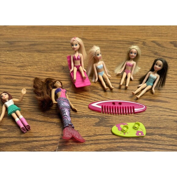 2009 Mattel Polly Pocket Tropical Splash Adventure Boat on Wheels, 6 Dolls - Picture 7 of 7